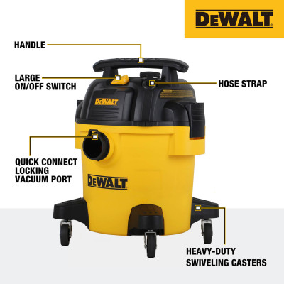 Купити Пилосос мережевий DeWALT DXV20PC. Офіційний магазин Dewalt Україна. Фірмовий інструмент та обладнання DeWALT, STANLEY, BLACK+DECKER, BOSTITCH