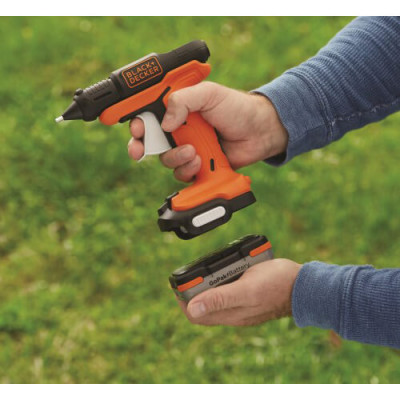 Купить Пистолет клеевой аккумуляторный BLACK+DECKER BDCGG12N. Официальный магазин Dewalt Украина. Фирменный инструмент и оборудовние DeWALT, STANLEY, BLACK+DECKER, BOSTITCH