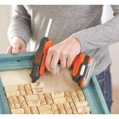 Купить Пистолет клеевой аккумуляторный BLACK+DECKER BDCGG12N. Официальный магазин Dewalt Украина. Фирменный инструмент и оборудовние DeWALT, STANLEY, BLACK+DECKER, BOSTITCH