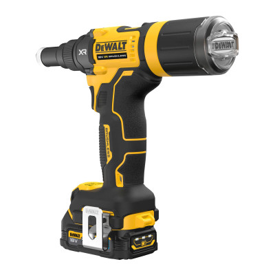 Купити Заклепочник акумуляторний безщітковий DeWALT DCF403E1GT. Офіційний магазин Dewalt Україна. Фірмовий інструмент та обладнання DeWALT, STANLEY, BLACK+DECKER, BOSTITCH