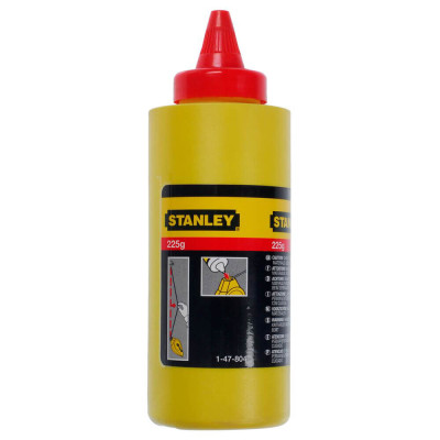 Купить Порошок меловой красного цвета, для наружых работ, не смываемый STANLEY 1-47-804. Официальный магазин Dewalt Украина. Фирменный инструмент и оборудовние DeWALT, STANLEY, BLACK+DECKER, BOSTITCH