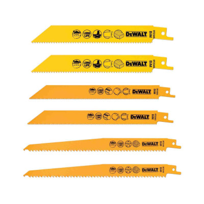 Купить Набор полотен пильных DeWALT, для сабельных пил DeWALT DT2444. Официальный магазин Dewalt Украина. Фирменный инструмент и оборудовние DeWALT, STANLEY, BLACK+DECKER, BOSTITCH