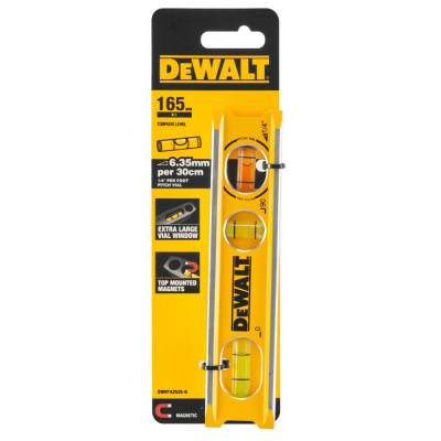 Купить Уровень BILLET TORPEDO из алюминия длиной 165 мм с 3 капсулами и магнитами DeWALT DWHT42525-0. Официальный магазин Dewalt Украина. Фирменный инструмент и оборудовние DeWALT, STANLEY, BLACK+DECKER, BOSTITCH