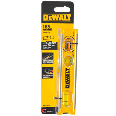 Купить Уровень BILLET TORPEDO из алюминия длиной 165 мм с 3 капсулами и магнитами DeWALT DWHT42525-0. Официальный магазин Dewalt Украина. Фирменный инструмент и оборудовние DeWALT, STANLEY, BLACK+DECKER, BOSTITCH
