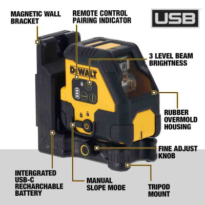 Купити Рівень лазерний лінійний DeWALT DCLE14201RB. Офіційний магазин Dewalt Україна. Фірмовий інструмент та обладнання DeWALT, STANLEY, BLACK+DECKER, BOSTITCH