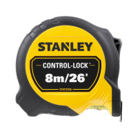 Купить Рулетка измерительная CONTROL-LOCK длиной 8 м/26, шириной 25 мм, в прорезиненном корпусес, двухсторонней шкалой STANLEY STHT37236-5. Официальный магазин Dewalt Украина. Фирменный инструмент и оборудовние DeWALT, STANLEY, BLACK+DECKER, BOSTITCH