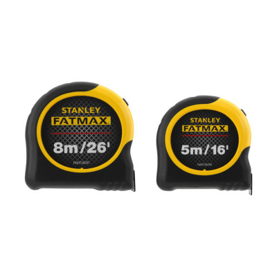 Купити Рулетки вимірювальні FatMax®, 5м/16х25мм + 8/26х25, у хромованому корпусі STANLEY FMHT81745-0. Офіційний магазин Dewalt Україна. Фірмовий інструмент та обладнання DeWALT, STANLEY, BLACK+DECKER, BOSTITCH