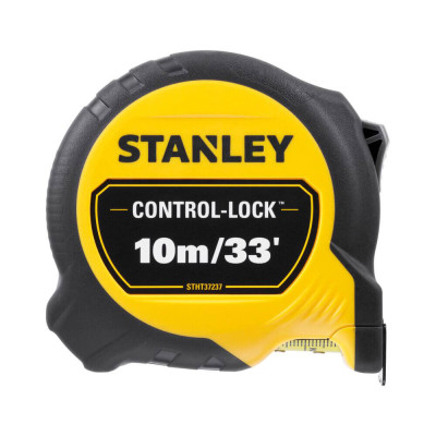 Купить Рулетка измерительная CONTROL-LOCK длиной 10 м/33, шириной 25 мм, в прорезиненном корпусес, двухсторонней шкалой STANLEY STHT37237-5. Официальный магазин Dewalt Украина. Фирменный инструмент и оборудовние DeWALT, STANLEY, BLACK+DECKER, BOSTITCH