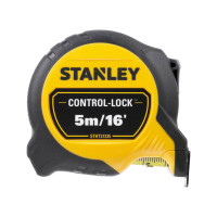 Купить Рулетка измерительная CONTROL-LOCK длиной 5 м/16, шириной 25 мм, в прорезиненном корпусес, двухсторонней шкалой STANLEY STHT37235-5. Официальный магазин Dewalt Украина. Фирменный инструмент и оборудовние DeWALT, STANLEY, BLACK+DECKER, BOSTITCH