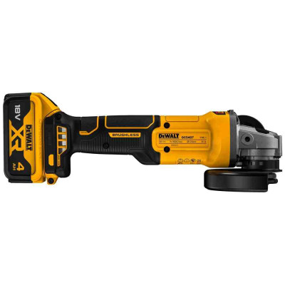 Купити Шліфмашина кутова - болгарка акумуляторна безщіткова DeWALT DCG407M2T. Офіційний магазин Dewalt Україна. Фірмовий інструмент та обладнання DeWALT, STANLEY, BLACK+DECKER, BOSTITCH