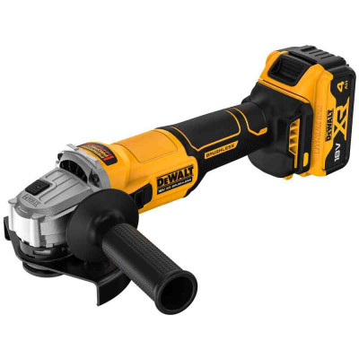Купити Шліфмашина кутова - болгарка акумуляторна безщіткова DeWALT DCG407M2T. Офіційний магазин Dewalt Україна. Фірмовий інструмент та обладнання DeWALT, STANLEY, BLACK+DECKER, BOSTITCH