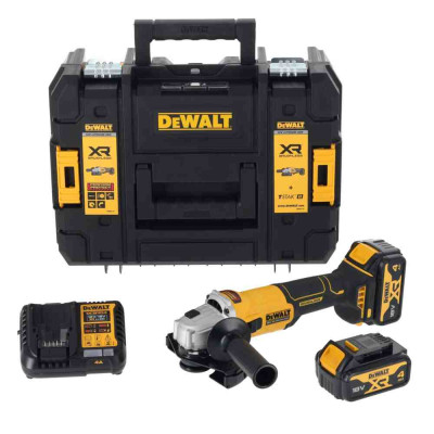 Купити Шліфмашина кутова - болгарка акумуляторна безщіткова DeWALT DCG407M2T. Офіційний магазин Dewalt Україна. Фірмовий інструмент та обладнання DeWALT, STANLEY, BLACK+DECKER, BOSTITCH