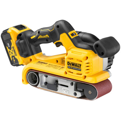 Купити Шліфмашина стрічкова акумуляторна безщіткова DeWALT DCW220P2. Офіційний магазин Dewalt Україна. Фірмовий інструмент та обладнання DeWALT, STANLEY, BLACK+DECKER, BOSTITCH