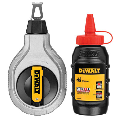 Купить Шнур разметочный длиной 30 м в комплекте с меловым порошком DeWALT DWHT47408-0. Официальный магазин Dewalt Украина. Фирменный инструмент и оборудовние DeWALT, STANLEY, BLACK+DECKER, BOSTITCH
