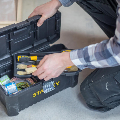 Купить Ящик ESSENTIAL, размеры 406x205x195 мм STANLEY STST1-75518. Официальный магазин Dewalt Украина. Фирменный инструмент и оборудовние DeWALT, STANLEY, BLACK+DECKER, BOSTITCH