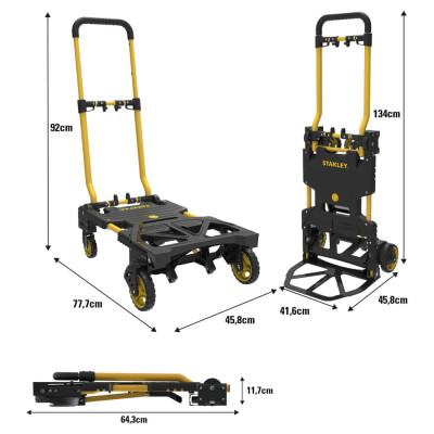 Купить Тележка грузовая раскладная STANLEY SXWT-FT585. Официальный магазин Dewalt Украина. Фирменный инструмент и оборудовние DeWALT, STANLEY, BLACK+DECKER, BOSTITCH