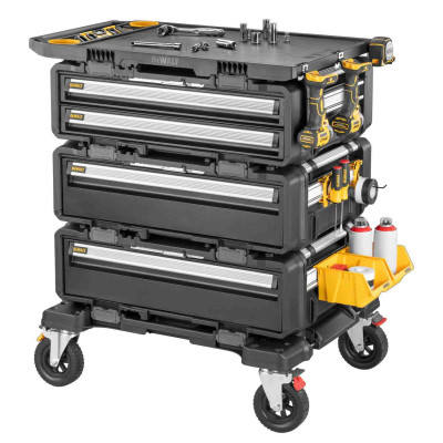 Купить Рабочая станция 5 в 1 (комплект ящиков на тележке) TOUGHSYSTEM 2.0 DXL DeWALT DWST60510-1. Официальный магазин Dewalt Украина. Фирменный инструмент и оборудовние DeWALT, STANLEY, BLACK+DECKER, BOSTITCH