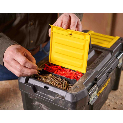 Купити Скринька ESSENTIAL, розміри 482x254x250 мм STANLEY STST1-75521. Офіційний магазин Dewalt Україна. Фірмовий інструмент та обладнання DeWALT, STANLEY, BLACK+DECKER, BOSTITCH