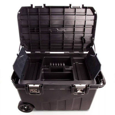Купить Ящик большого объема Mobile Job Chest, размеры 768х490х476 мм, с колесами STANLEY 1-92-978. Официальный магазин Dewalt Украина. Фирменный инструмент и оборудовние DeWALT, STANLEY, BLACK+DECKER, BOSTITCH