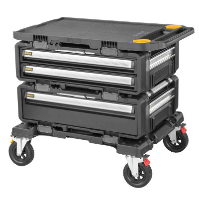 Купить Рабочая станция 4 в 1 (комплект ящиков на тележке) TOUGHSYSTEM 2.0 DXL DeWALT DWST60520-1. Официальный магазин Dewalt Украина. Фирменный инструмент и оборудовние DeWALT, STANLEY, BLACK+DECKER, BOSTITCH