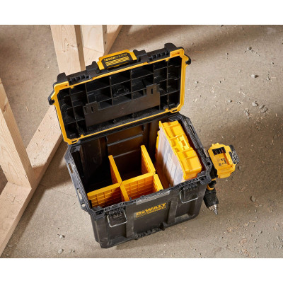 Купити Ящик з органайзером TOUGHSYSTEM 2.0 DeWALT DWST08035-1. Офіційний магазин Dewalt Україна. Фірмовий інструмент та обладнання DeWALT, STANLEY, BLACK+DECKER, BOSTITCH
