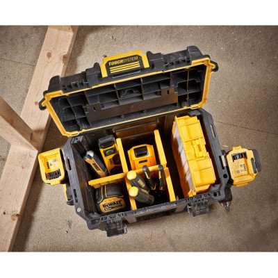 Купити Ящик з органайзером TOUGHSYSTEM 2.0 DeWALT DWST08035-1. Офіційний магазин Dewalt Україна. Фірмовий інструмент та обладнання DeWALT, STANLEY, BLACK+DECKER, BOSTITCH