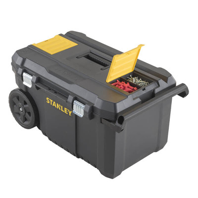 Купить Ящик большого объема ESSENTIAL CHEST, размеры 665x404x344 мм, с колесами STANLEY STST1-80150. Официальный магазин Dewalt Украина. Фирменный инструмент и оборудовние DeWALT, STANLEY, BLACK+DECKER, BOSTITCH