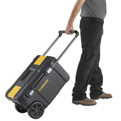 Купить Ящик большого объема ESSENTIAL CHEST, размеры 665x404x344 мм, с колесами STANLEY STST1-80150. Официальный магазин Dewalt Украина. Фирменный инструмент и оборудовние DeWALT, STANLEY, BLACK+DECKER, BOSTITCH
