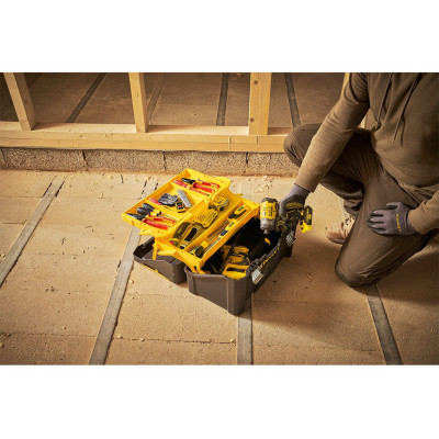 Купить Ящик ESSENTIAL Cantilever, 490х290х250 мм (19) STANLEY STST83397-1. Официальный магазин Dewalt Украина. Фирменный инструмент и оборудовние DeWALT, STANLEY, BLACK+DECKER, BOSTITCH