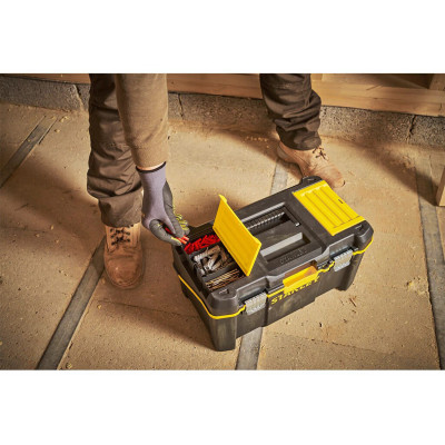 Купить Ящик ESSENTIAL Cantilever, 490х290х250 мм (19) STANLEY STST83397-1. Официальный магазин Dewalt Украина. Фирменный инструмент и оборудовние DeWALT, STANLEY, BLACK+DECKER, BOSTITCH
