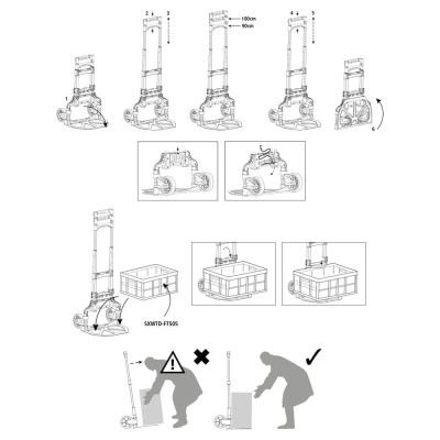 Купить Тележка грузовая складная STANLEY SXWT-FT501. Официальный магазин Dewalt Украина. Фирменный инструмент и оборудовние DeWALT, STANLEY, BLACK+DECKER, BOSTITCH
