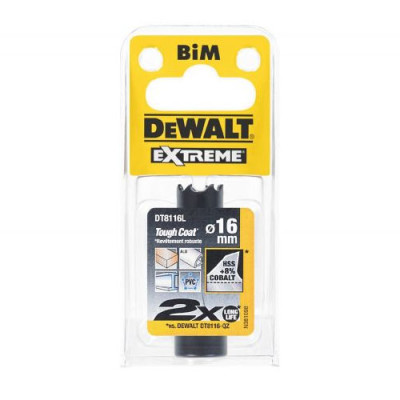 Купить Цифенбор-коронка биметаллическая EXTREME LongLife DeWALT DT8116L. Официальный магазин Dewalt Украина. Фирменный инструмент и оборудовние DeWALT, STANLEY, BLACK+DECKER, BOSTITCH