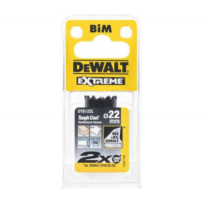 Купити Цифенбор-коронка біметалічна EXTREME LongLife DeWALT DT8122L. Офіційний магазин Dewalt Україна. Фірмовий інструмент та обладнання DeWALT, STANLEY, BLACK+DECKER, BOSTITCH