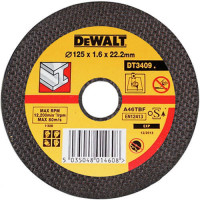 Купити Коло відрізне по металу діаметр 125 мм DeWALT DT3409-QZ. Офіційний магазин Dewalt Україна. Фірмовий інструмент та обладнання DeWALT, STANLEY, BLACK+DECKER, BOSTITCH