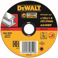 Купить Круг отрезной по металлу диаметр 125 мм DeWALT DT43301. Официальный магазин Dewalt Украина. Фирменный инструмент и оборудовние DeWALT, STANLEY, BLACK+DECKER, BOSTITCH