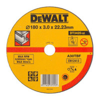 Купить Круг отрезной по металлу диаметр 180 мм DeWALT DT3420-QZ. Официальный магазин Dewalt Украина. Фирменный инструмент и оборудовние DeWALT, STANLEY, BLACK+DECKER, BOSTITCH