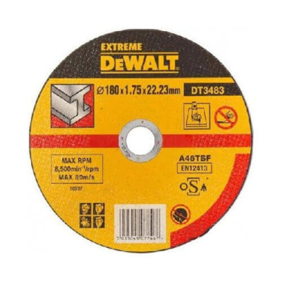 Купити Коло відрізне по металу EXTREME діаметр 180 мм DeWALT DT3483-QZ. Офіційний магазин Dewalt Україна. Фірмовий інструмент та обладнання DeWALT, STANLEY, BLACK+DECKER, BOSTITCH
