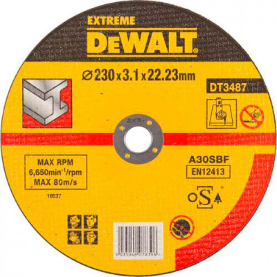 Купить Круг отрезной по металлу EXTREME диаметр 230 мм DeWALT DT3487-QZ. Официальный магазин Dewalt Украина. Фирменный инструмент и оборудовние DeWALT, STANLEY, BLACK+DECKER, BOSTITCH