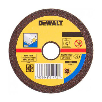 Купить Круг отрезной по металлу INOX диаметр 125 мм DeWALT DT3446-QZ. Официальный магазин Dewalt Украина. Фирменный инструмент и оборудовние DeWALT, STANLEY, BLACK+DECKER, BOSTITCH