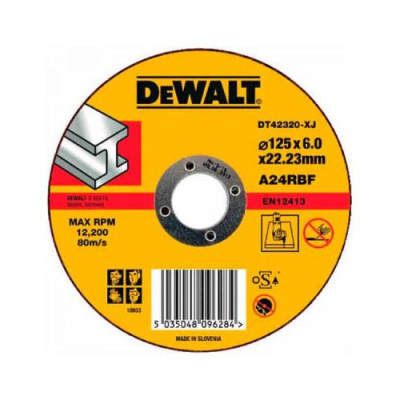 Купити Коло шліфувальне по металу діаметр 125 мм DeWALT DT42320. Офіційний магазин Dewalt Україна. Фірмовий інструмент та обладнання DeWALT, STANLEY, BLACK+DECKER, BOSTITCH
