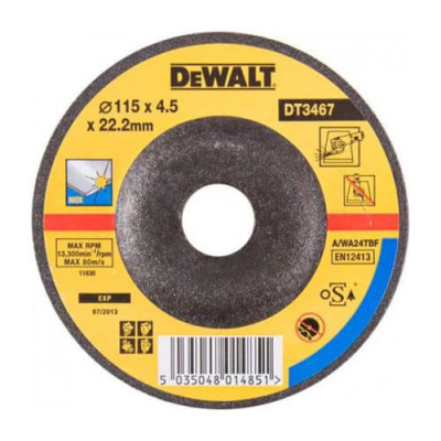 Купить Круг шлифовальный по металлу INOX диаметр 115 мм DeWALT DT3467-QZ. Официальный магазин Dewalt Украина. Фирменный инструмент и оборудовние DeWALT, STANLEY, BLACK+DECKER, BOSTITCH