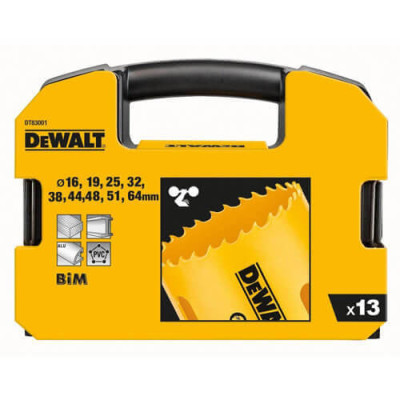 Купити Набір цифенборів-коронок універсальних DeWALT DT83001. Офіційний магазин Dewalt Україна. Фірмовий інструмент та обладнання DeWALT, STANLEY, BLACK+DECKER, BOSTITCH