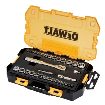 Купити Набір головок 1/4, 3/8, 34 предмети DeWALT DWMT45034-0. Офіційний магазин Dewalt Україна. Фірмовий інструмент та обладнання DeWALT, STANLEY, BLACK+DECKER, BOSTITCH