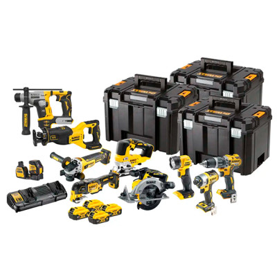 Купити Набір з десяти інструментів акумуляторних DeWALT DCK1012P4T. Офіційний магазин Dewalt Україна. Фірмовий інструмент та обладнання DeWALT, STANLEY, BLACK+DECKER, BOSTITCH