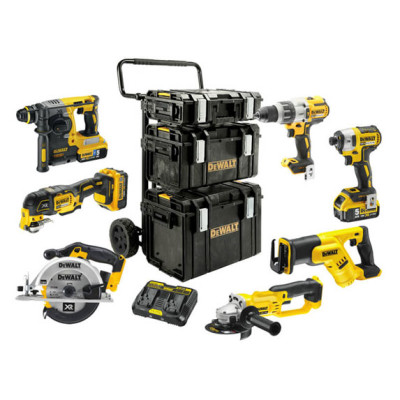 Купить Набор из восьми аккумуляторных бесщёточных инструментов DeWALT DCK897P4. Официальный магазин Dewalt Украина. Фирменный инструмент и оборудовние DeWALT, STANLEY, BLACK+DECKER, BOSTITCH