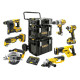 Купить Набор из восьми аккумуляторных бесщёточных инструментов DeWALT DCK897P4. Официальный магазин Dewalt Украина. Фирменный инструмент и оборудовние DeWALT, STANLEY, BLACK+DECKER, BOSTITCH