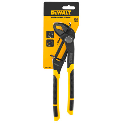 Купити Пасатижі переставні сантехнічні довжиною 250 мм DeWALT DWHT0-74431. Офіційний магазин Dewalt Україна. Фірмовий інструмент та обладнання DeWALT, STANLEY, BLACK+DECKER, BOSTITCH