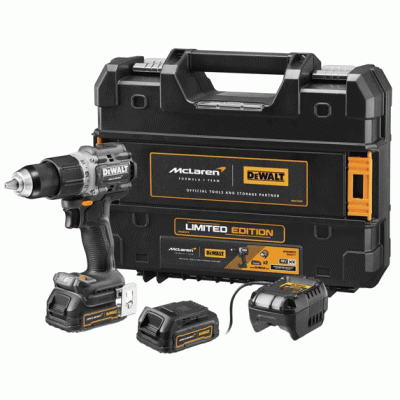 Купить Дрель-шуруповёрт McLaren F1 TEAM LIMITED EDITION DeWALT DCD85ME2GT. Официальный магазин Dewalt Украина. Фирменный инструмент и оборудовние DeWALT, STANLEY, BLACK+DECKER, BOSTITCH