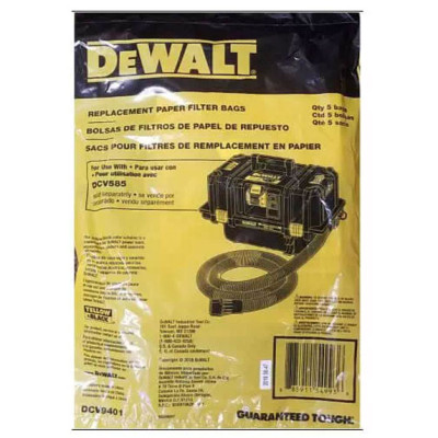 Купить Мешки одноразовые бумажные для пылесоса DeWALT DCV9401. Официальный магазин Dewalt Украина. Фирменный инструмент и оборудовние DeWALT, STANLEY, BLACK+DECKER, BOSTITCH