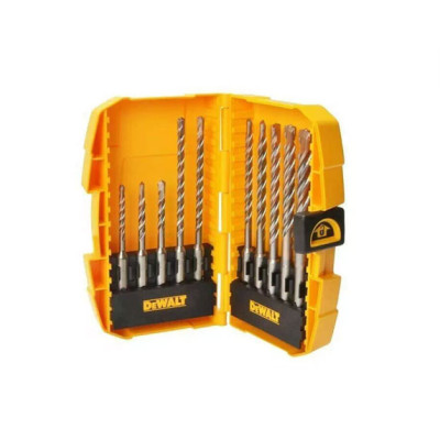 Купити Набір бурів SDS-Plus, 10 штук діаметром: 5; 6; 7; 8; 9; 10; 12 мм DeWALT DT7935B. Офіційний магазин Dewalt Україна. Фірмовий інструмент та обладнання DeWALT, STANLEY, BLACK+DECKER, BOSTITCH